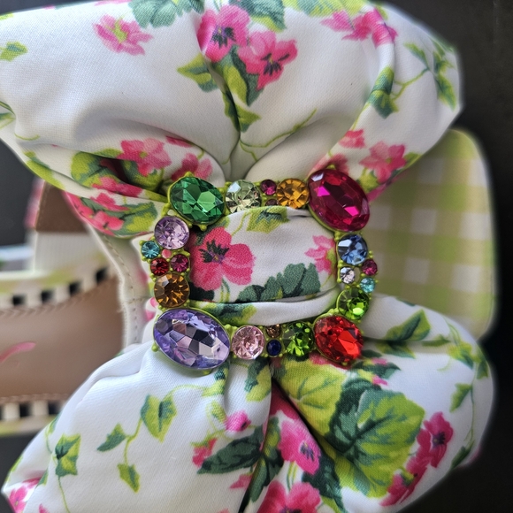 Betsey Johnson Floral Bow Mules - Picture 9 of 10